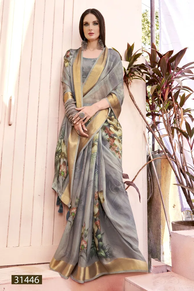 Shalu Vol 7 By Vallabhi Moss Georgette Printed Sarees Wholesale In India